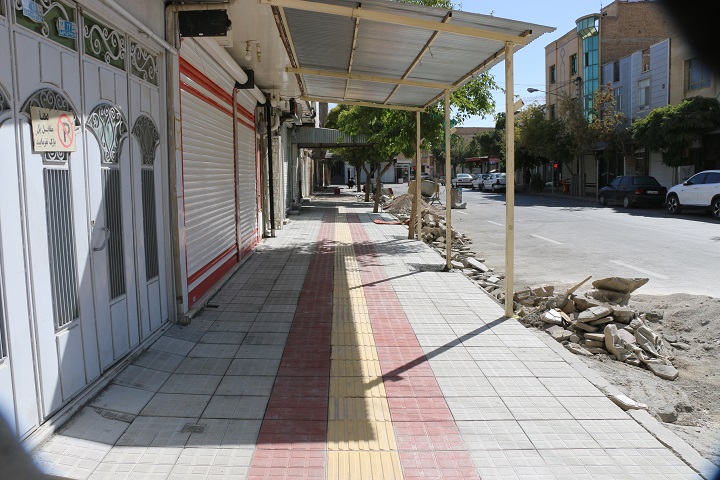 بلوک فرش پیاده روهای خیابان دانش